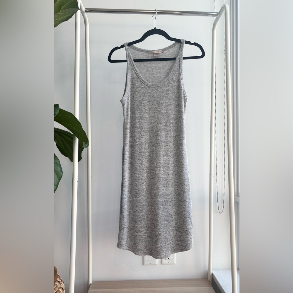 FOREVER 21 | Heather Grey Racerback Bodycon Jersey Midi Dress M